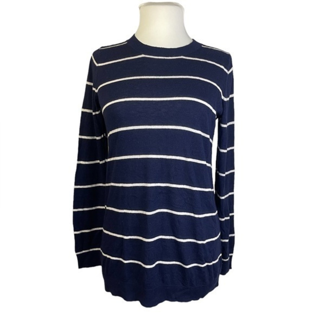 Isabella Oliver Navy Blue White Stripes Maternity Sweater 4